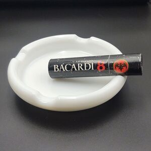 Vintage Round Milk Glass Ashtray